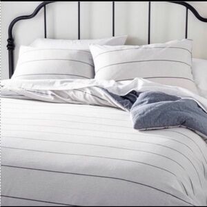 Hearth and Hand Chambray Striped Duvet Cover and Shams King